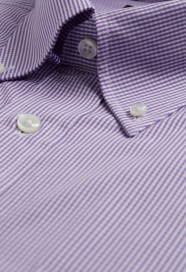 Paul Stuart Micro Gingham Check Purple | AU_PAUL49592