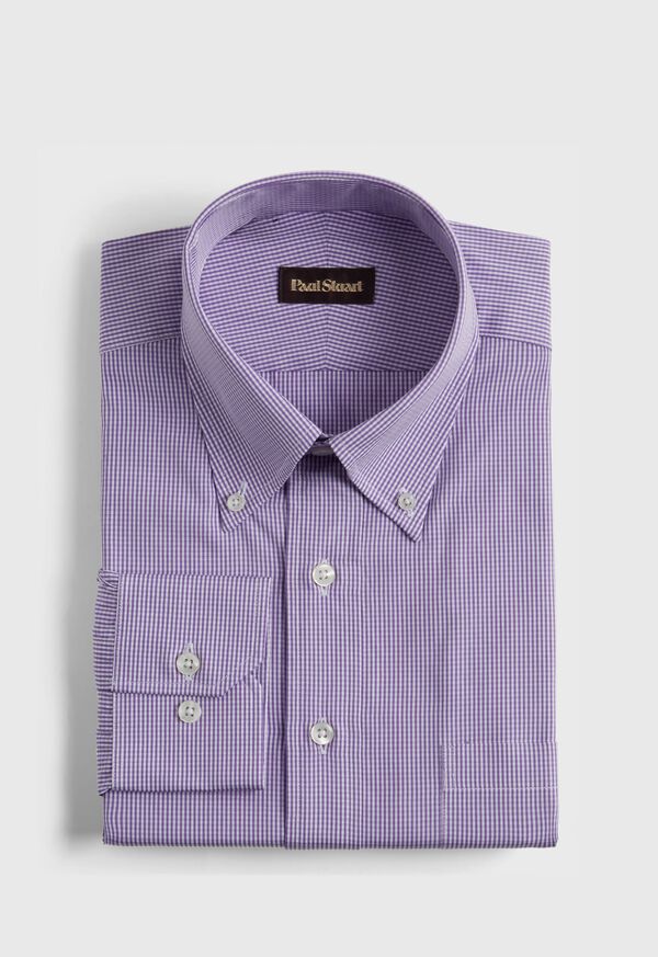 Paul Stuart Micro Gingham Check Purple | AU_PAUL49592