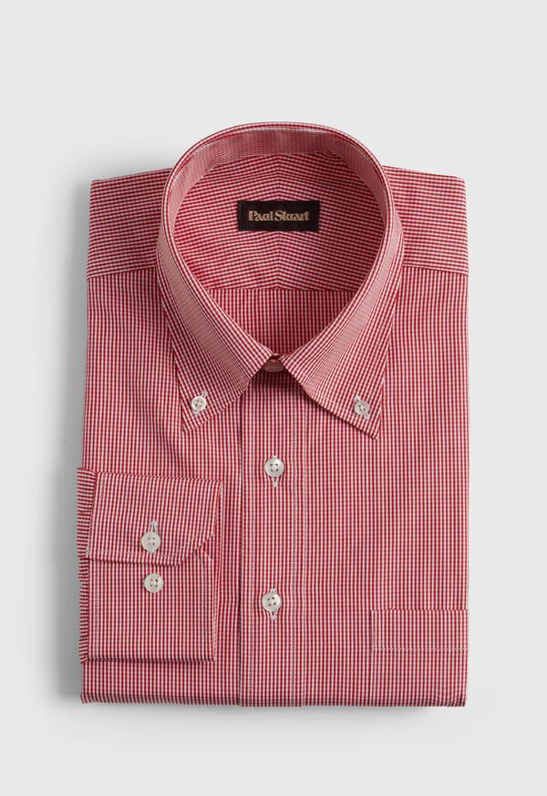 Paul Stuart Micro Gingham Check Red | AU_PAUL75057