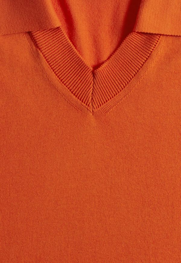 Paul Stuart Organic Cotton Open Collar Orange | AU_PAUL23814