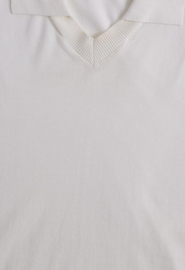 Paul Stuart Organic Cotton Open Collar White | AU_PAUL23629