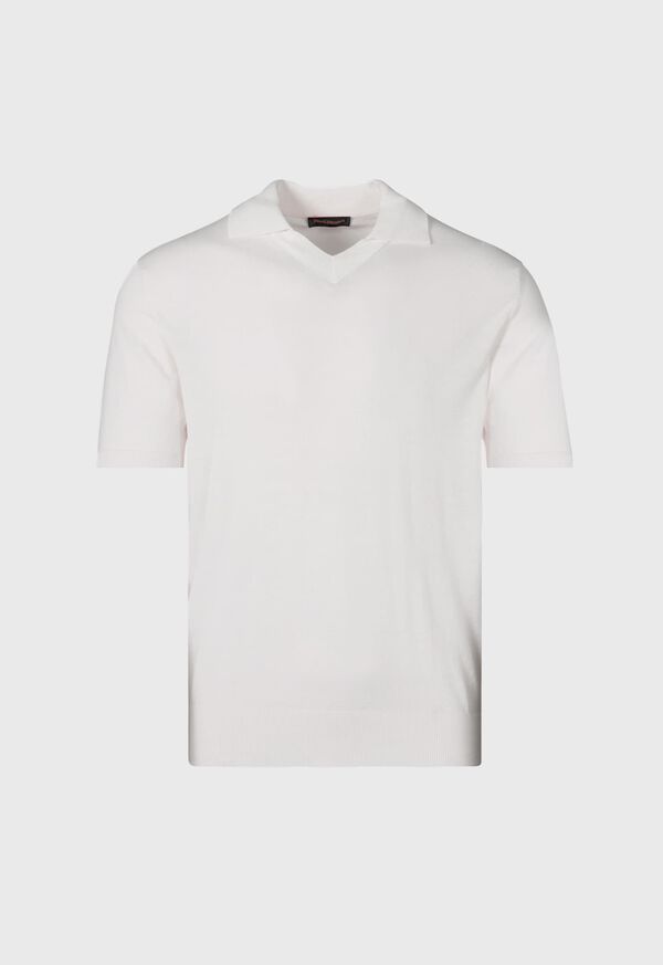 Paul Stuart Organic Cotton Open Collar White | AU_PAUL23629