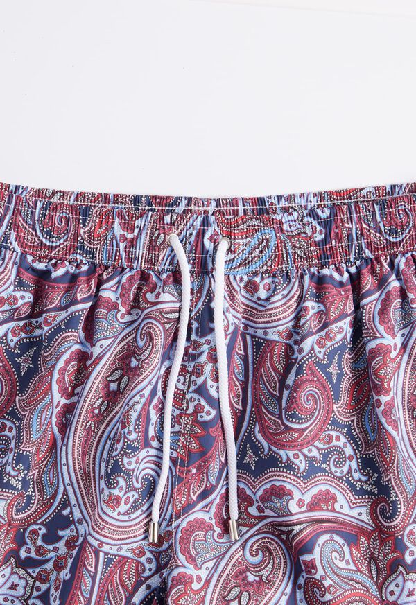 Paul Stuart Paisley Print Swim Trunk Blue / Red | AU_PAUL42096