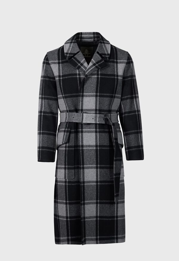 Paul Stuart Plaid Balmacaan Grey / Black | AU_PAUL48072