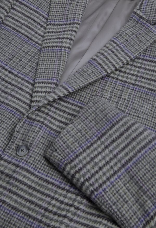 Paul Stuart Plaid Cashmere Paul Grey / Purple | AU_PAUL91454