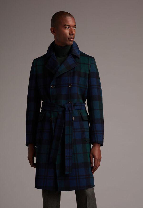 Paul Stuart Plaid Double Face Blue / Green | AU_PAUL98008