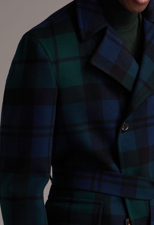 Paul Stuart Plaid Double Face Blue / Green | AU_PAUL98008