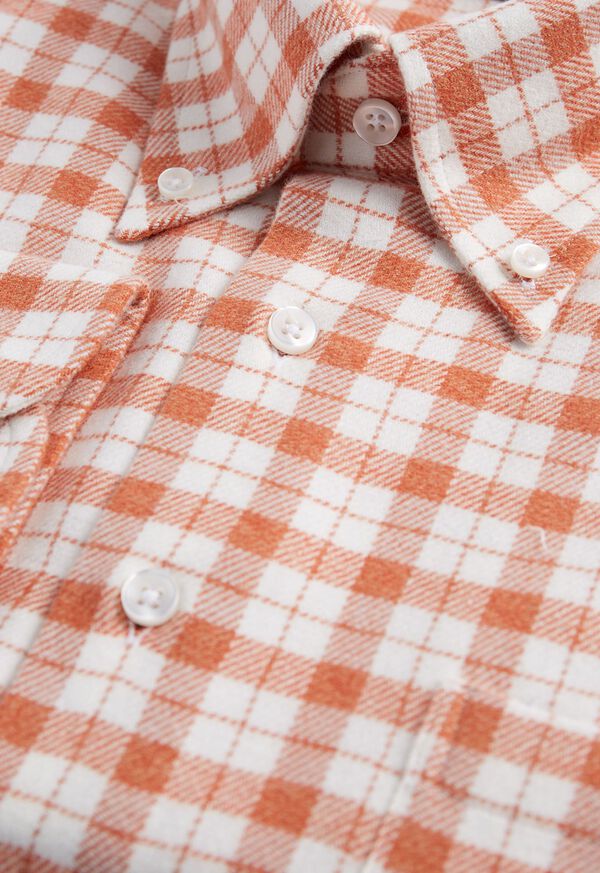 Paul Stuart Plaid Flannel Orange | AU_PAUL98815