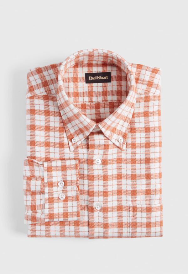 Paul Stuart Plaid Flannel Orange | AU_PAUL98815