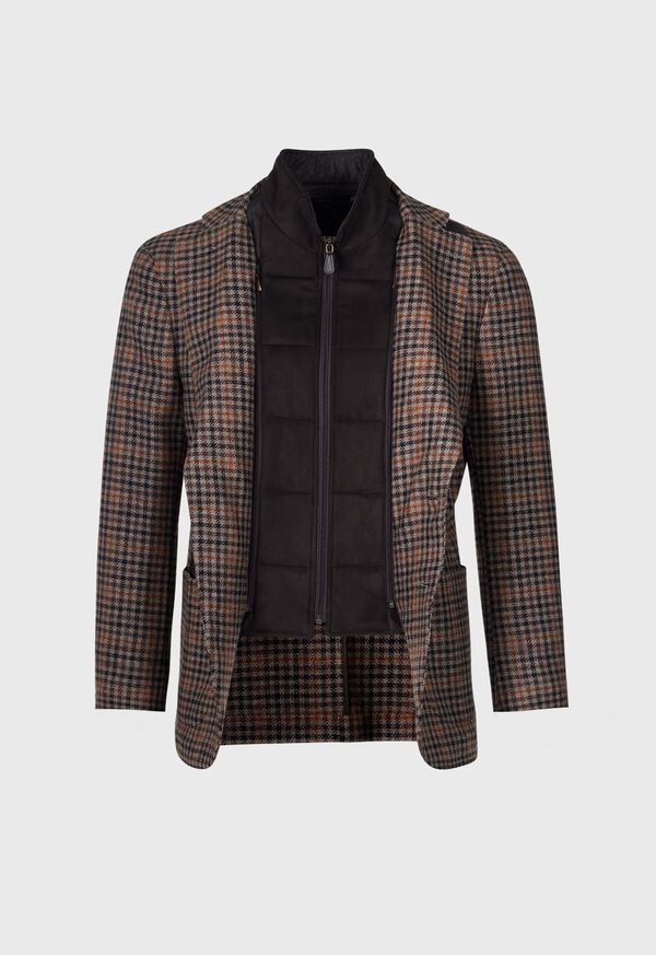 Paul Stuart Plaid Jacket with Removable Brown | AU_PAUL68635