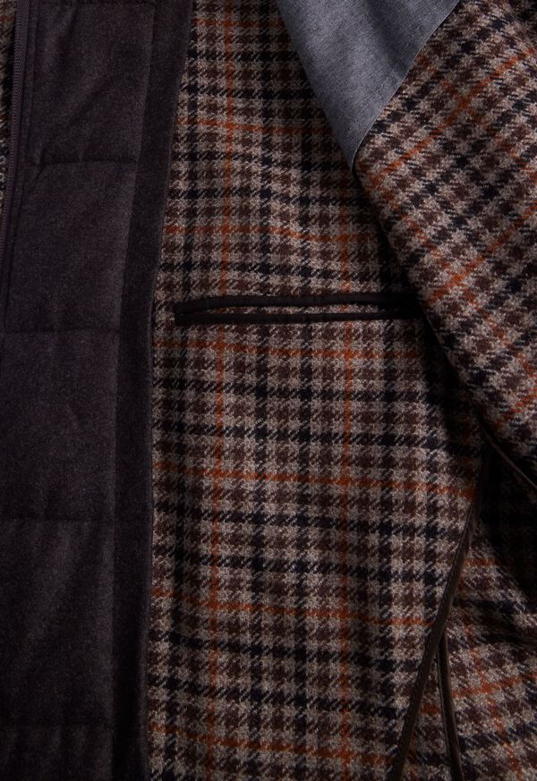 Paul Stuart Plaid Jacket with Removable Brown | AU_PAUL68635