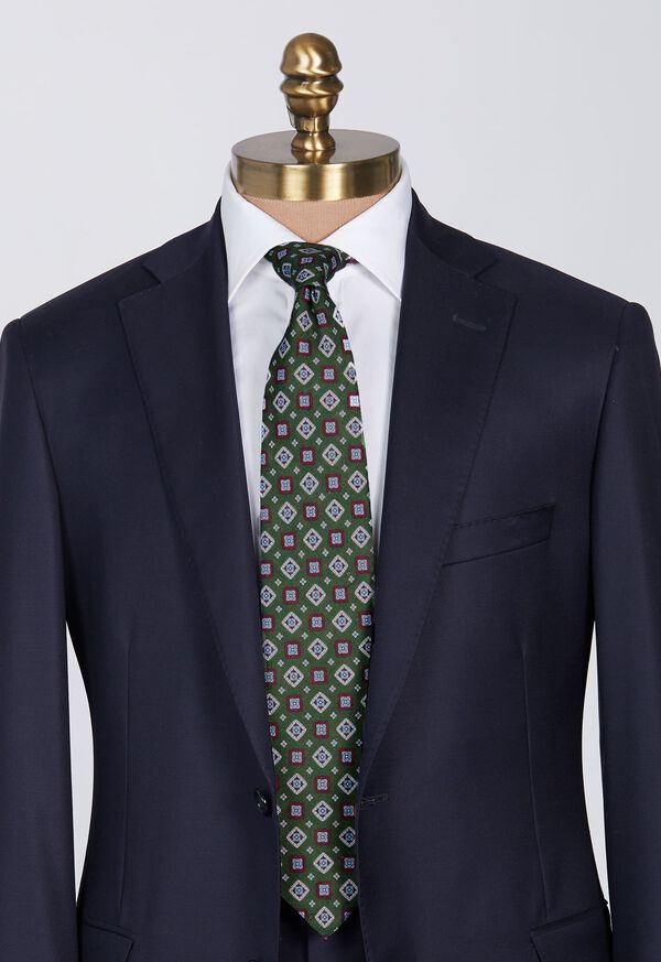 Paul Stuart Printed Linen Medallion Green | AU_PAUL85966