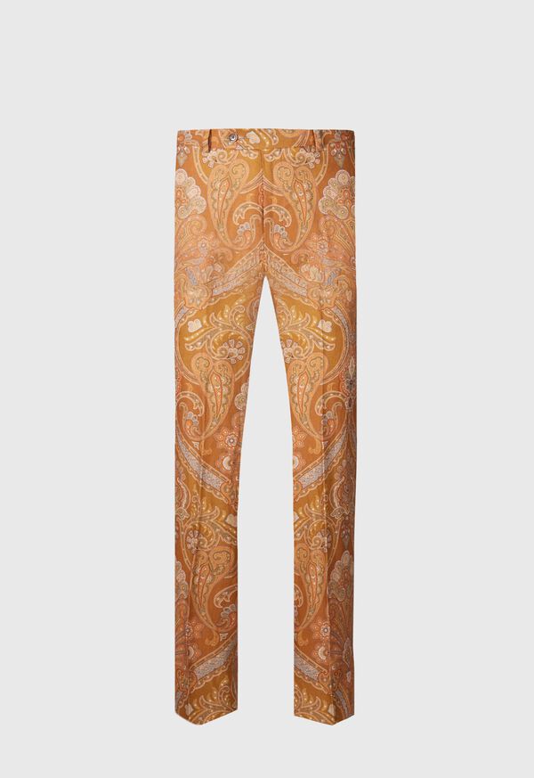 Paul Stuart Printed Paisley Linen Gold | AU_PAUL97438