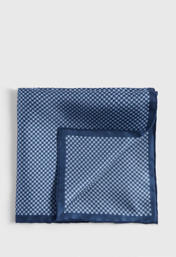 Paul Stuart Printed Silk Houndstooth Navy | AU_PAUL20168