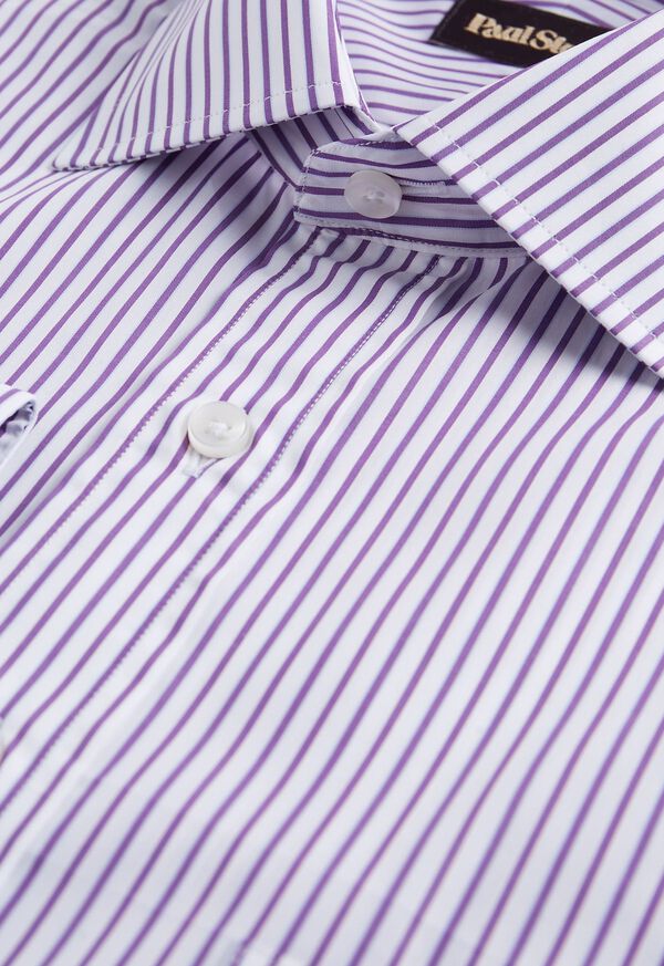 Paul Stuart Purple and White Striped Purple | AU_PAUL57137