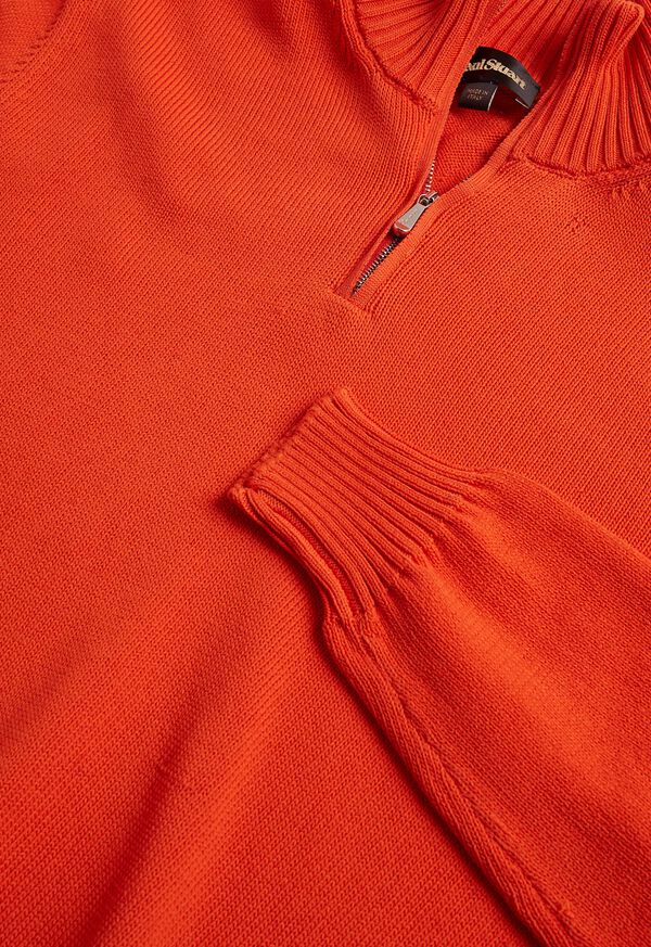 Paul Stuart Quarter Zip Orange | AU_PAUL70901