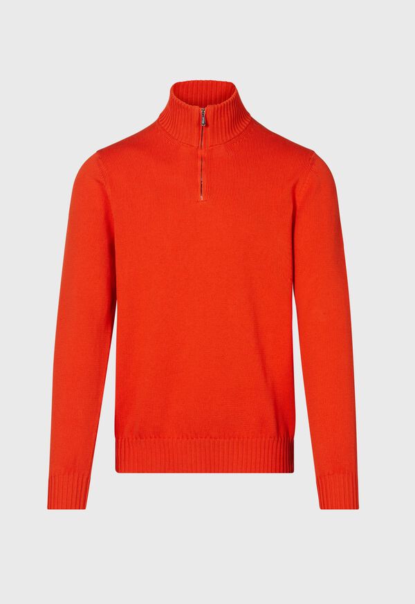 Paul Stuart Quarter Zip Orange | AU_PAUL70901