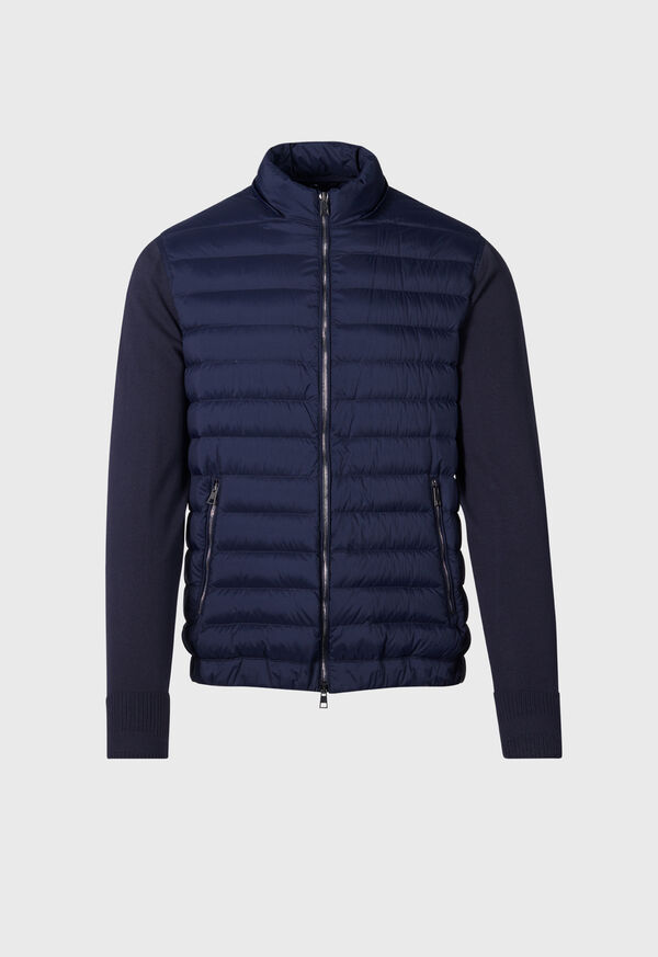 Paul Stuart Quilted Jacket with Hood Navy | AU_PAUL94887