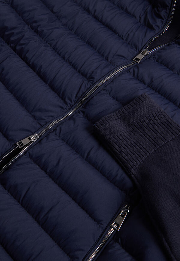 Paul Stuart Quilted Jacket with Hood Navy | AU_PAUL94887