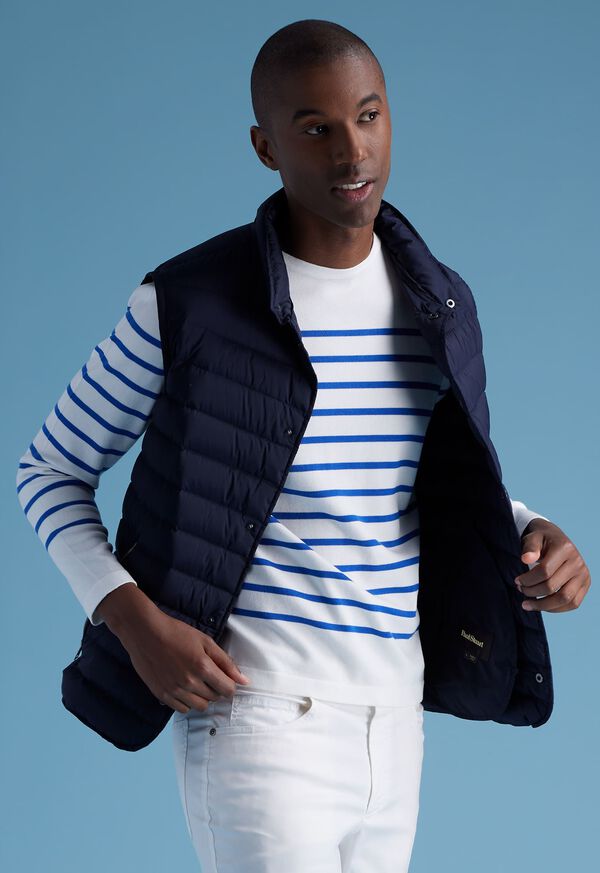 Paul Stuart Quilted Nylon Vest Navy | AU_PAUL71265