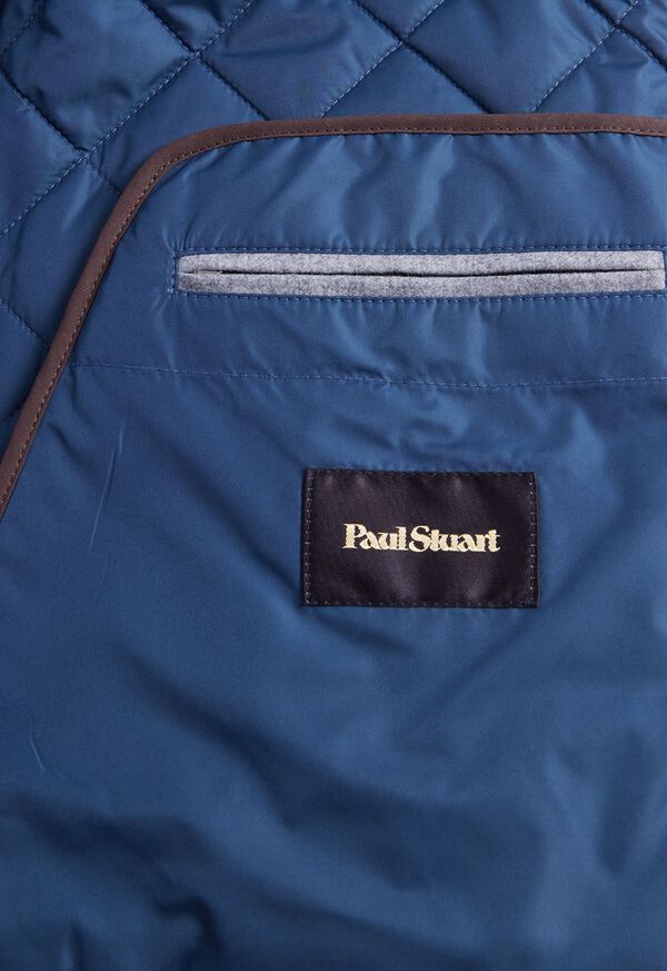 Paul Stuart Quilted Wool Flannel Light Blue | AU_PAUL77349