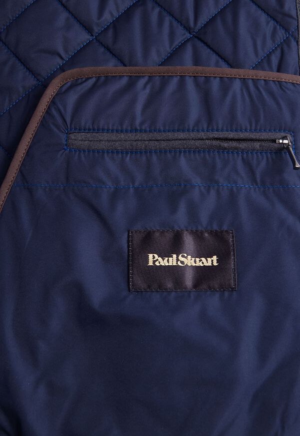 Paul Stuart Quilted Wool Flannel Vest Royal Blue | AU_PAUL40041