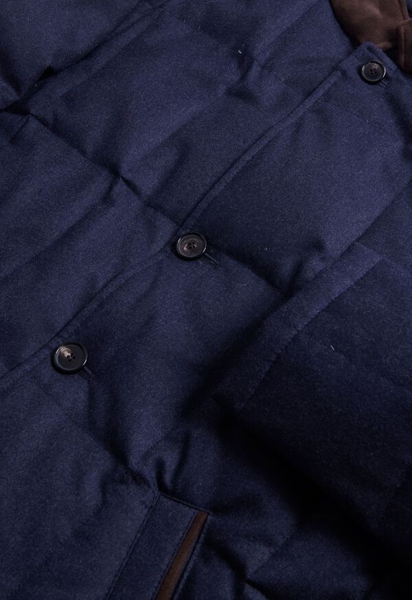 Paul Stuart Quilted Wool Jacket Blue | AU_PAUL36009