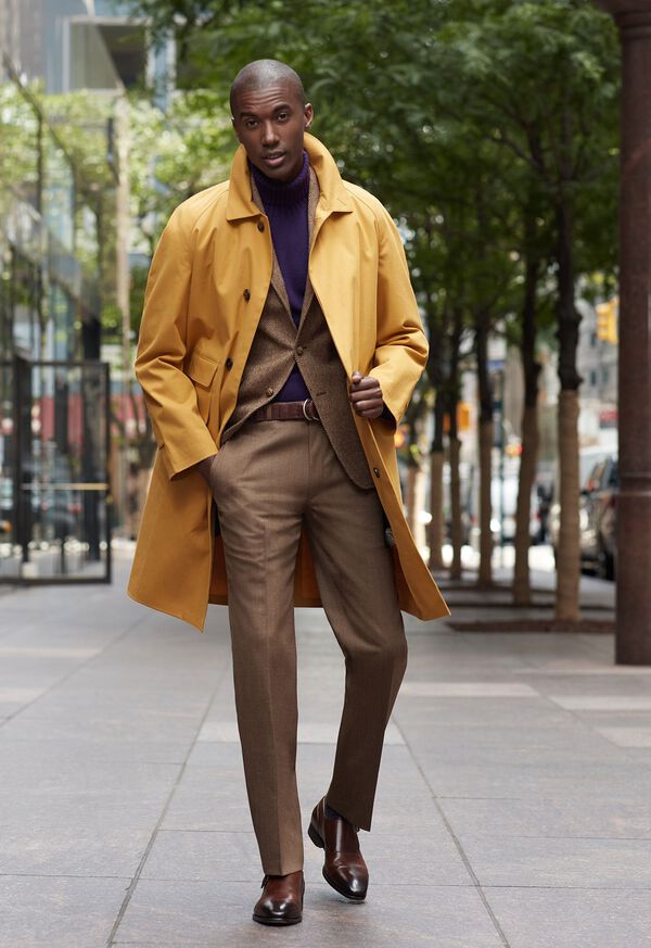 Paul Stuart Removable Lining Rain Coat Mustard | AU_PAUL68431