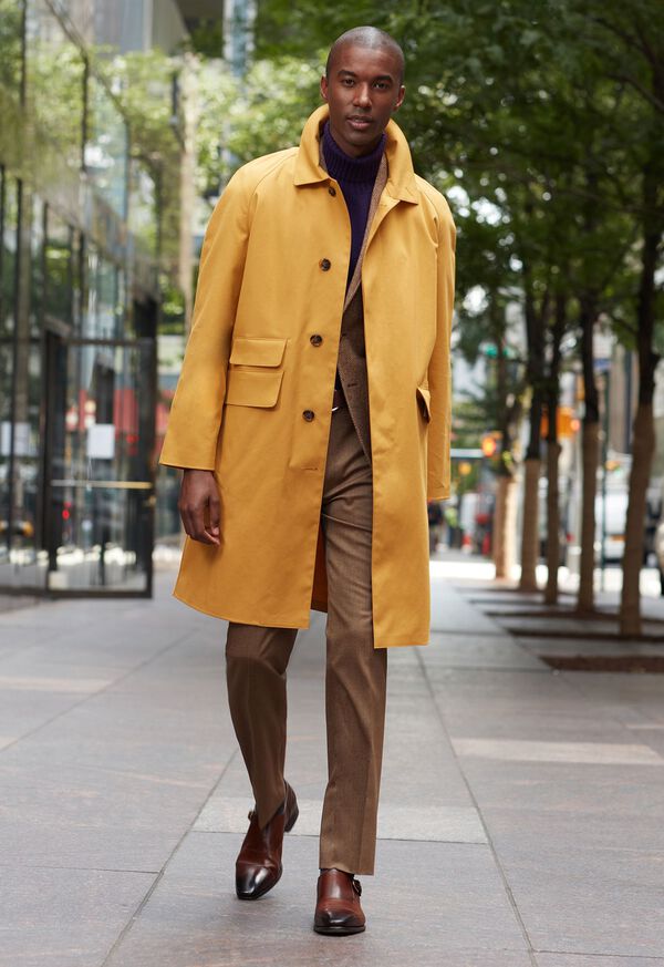 Paul Stuart Removable Lining Rain Coat Mustard | AU_PAUL68431