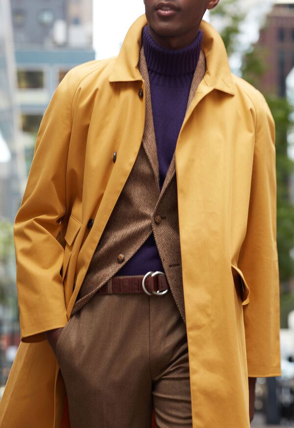 Paul Stuart Removable Lining Rain Coat Mustard | AU_PAUL68431