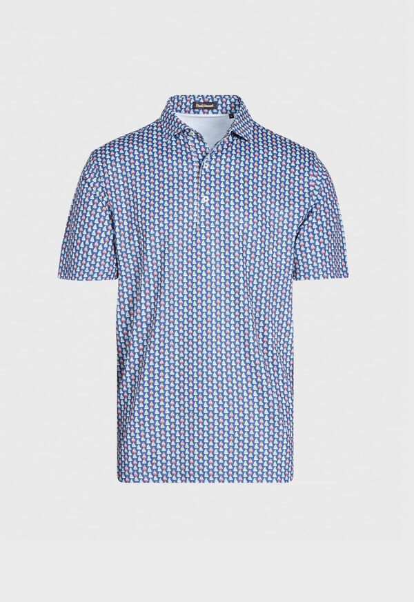 Paul Stuart Sailboat Print Performance Navy | AU_PAUL29616