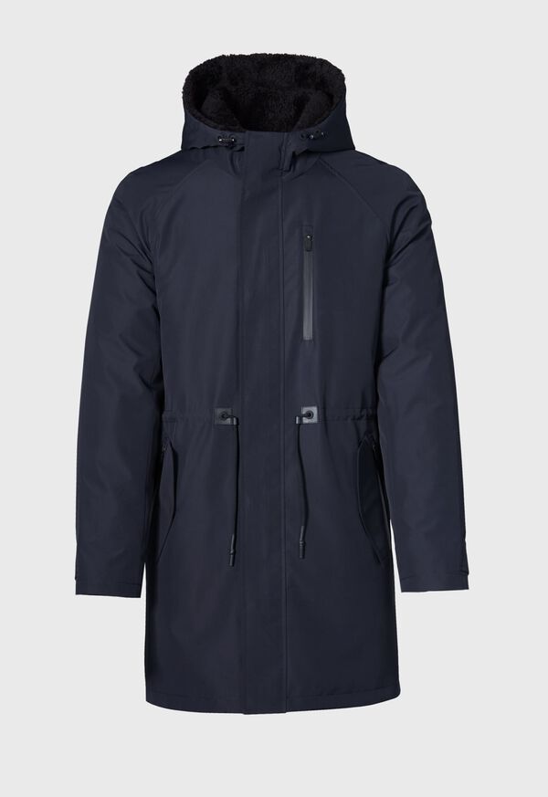 Paul Stuart Sheepskin Lined Nylon Jacket Navy | AU_PAUL49336