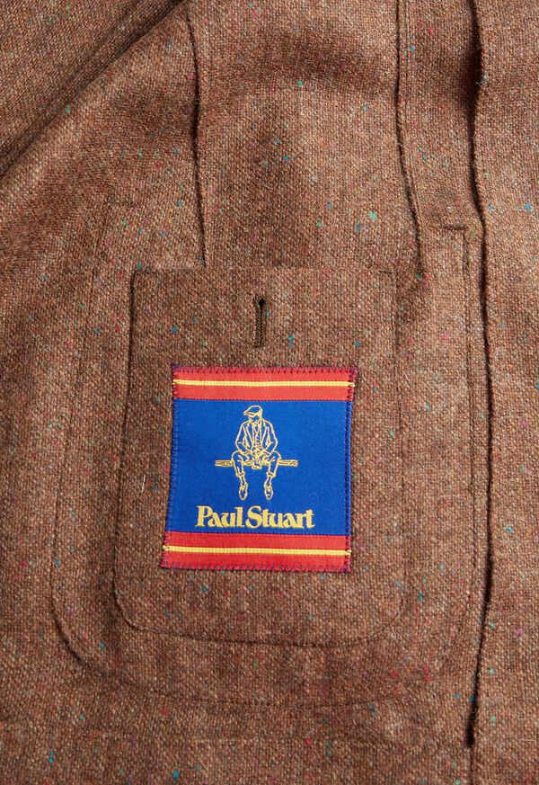 Paul Stuart Shetland Wool Tweed Brown | AU_PAUL25961