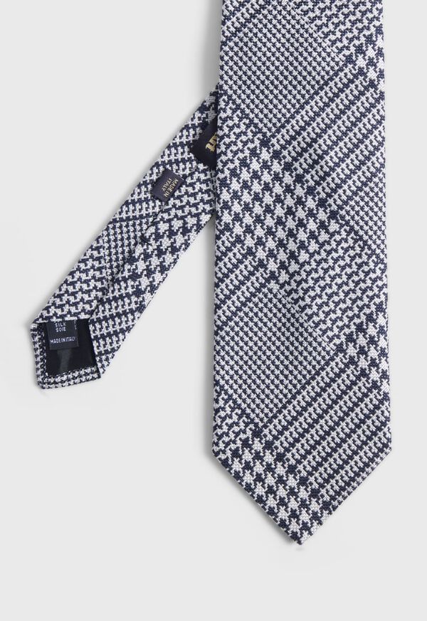 Paul Stuart Silk Jacquard Plaid Silver | AU_PAUL67379