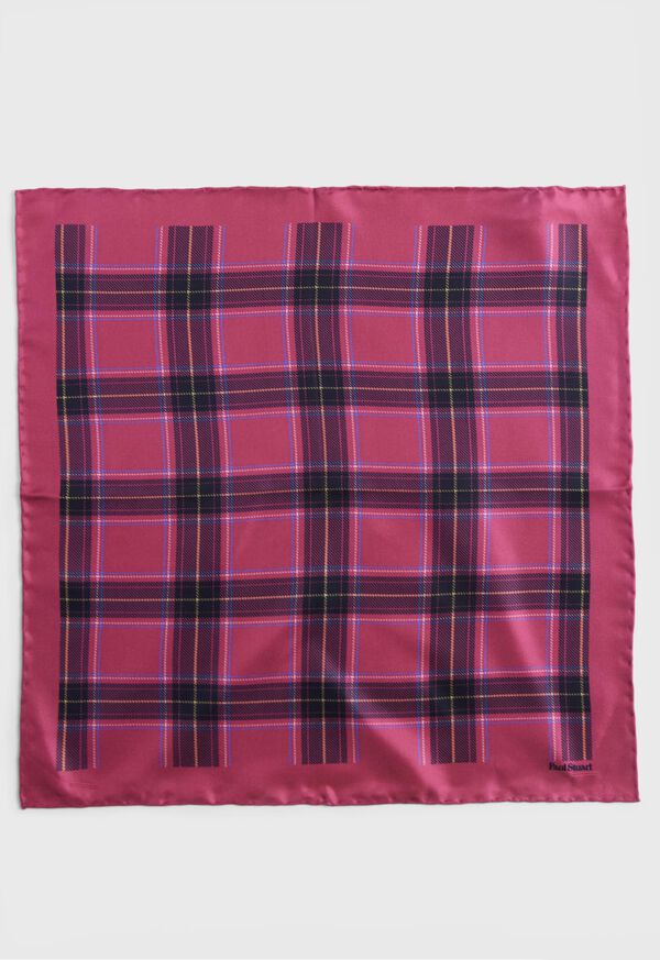 Paul Stuart Silk Plaid Print Red | AU_PAUL41946