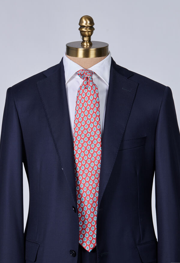 Paul Stuart Silk Twill Allover Pine Red | AU_PAUL66304