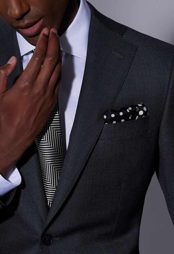 Paul Stuart Silk Twill Dot Black | AU_PAUL16797