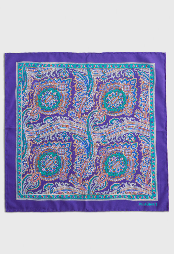 Paul Stuart Silk Twill Paisley Purple | AU_PAUL75995