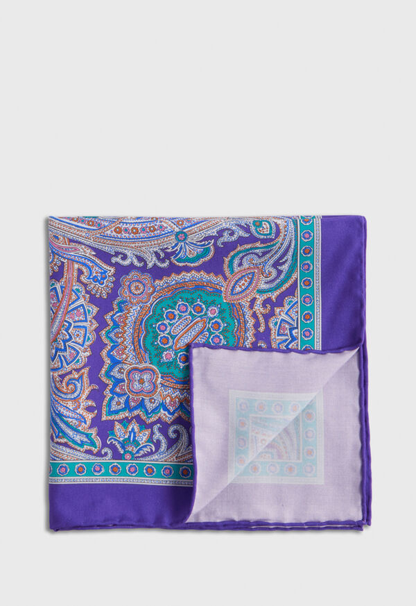 Paul Stuart Silk Twill Paisley Purple | AU_PAUL75995