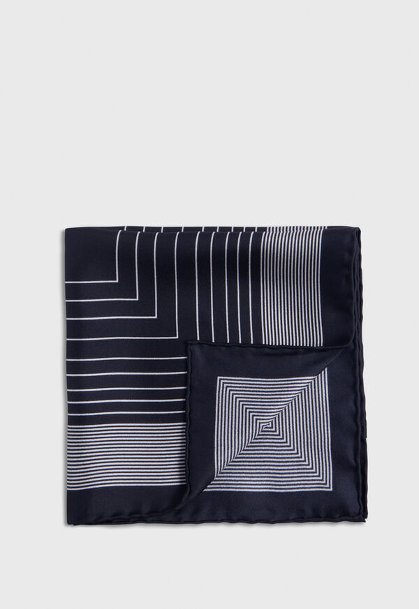 Paul Stuart Square Pattern Silk Black | AU_PAUL12245