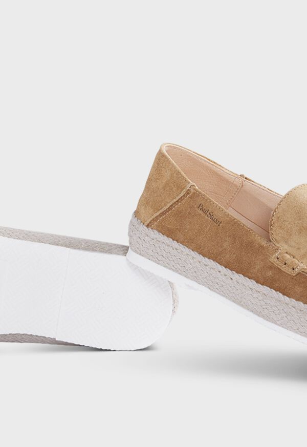 Paul Stuart St. Croix Suede Espadrille Dark Beige | AU_PAUL93523