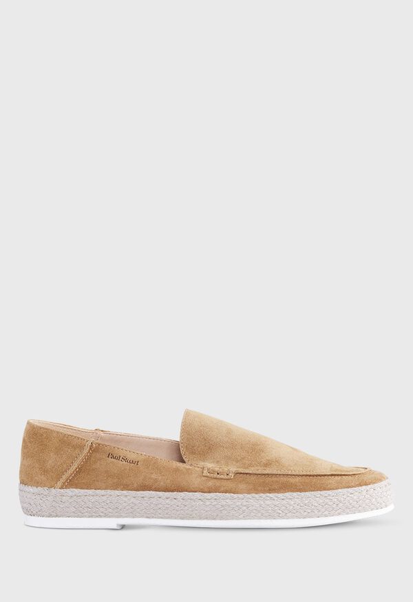 Paul Stuart St. Croix Suede Espadrille Dark Beige | AU_PAUL93523