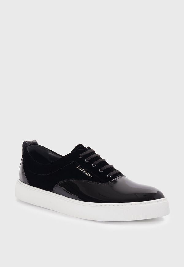 Paul Stuart Star Patent Leather and Velvet Black | AU_PAUL35274