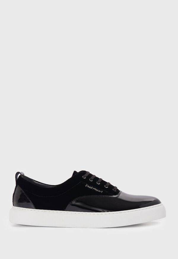 Paul Stuart Star Patent Leather and Velvet Black | AU_PAUL35274