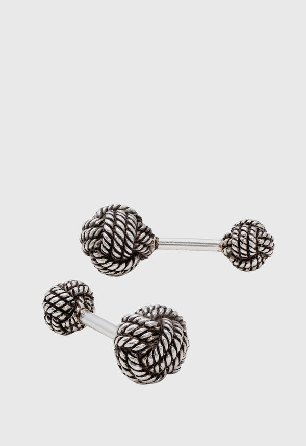 Paul Stuart Sterling Silver Rope Ball Cufflinks Silver | AU_PAUL49295