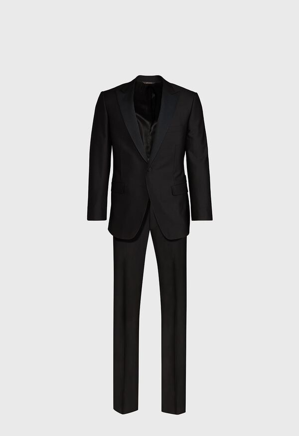 Paul Stuart Super 120s Wool Paul Tuxedo Black | AU_PAUL53077