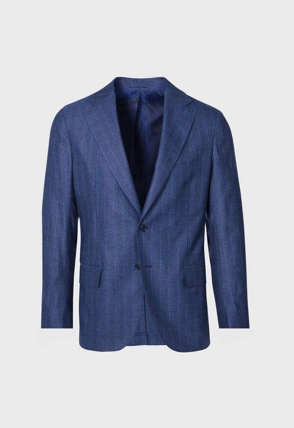 Paul Stuart Super 120s Wool Stripe Blue | AU_PAUL78684