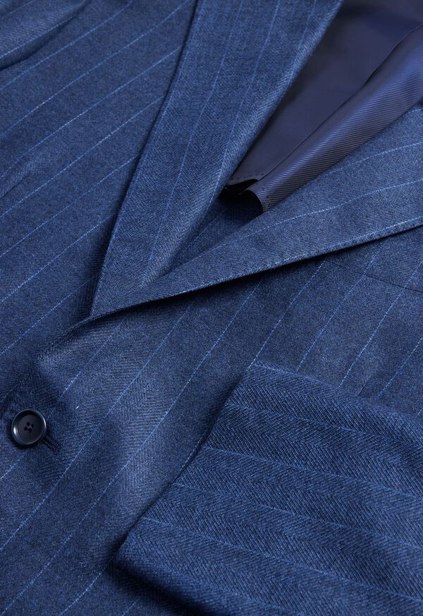 Paul Stuart Super 120s Wool Stripe Suit Blue | AU_PAUL42801