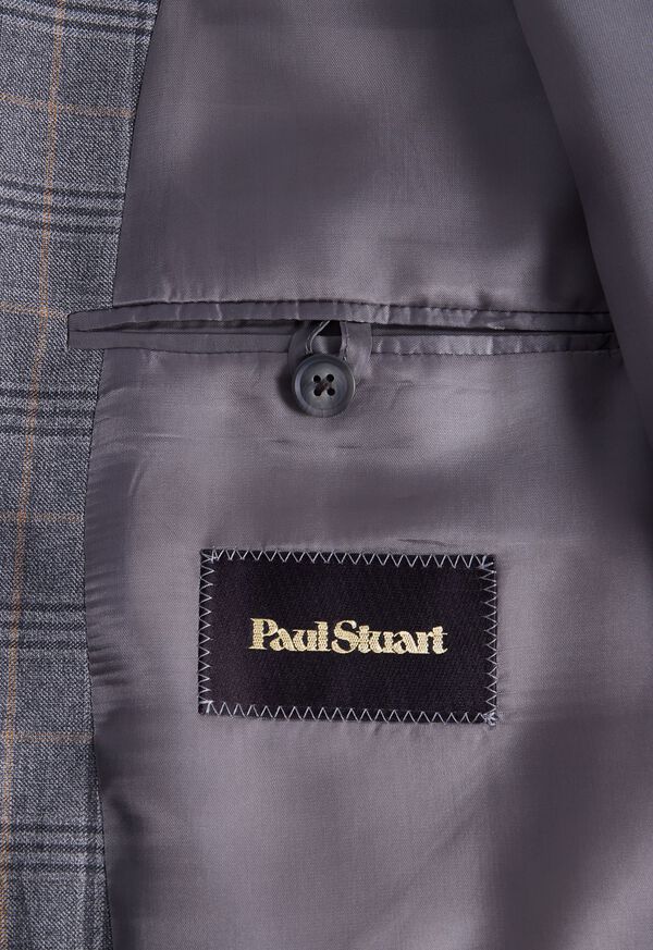 Paul Stuart Super 130s Wool Plaid Paul Grey | AU_PAUL24871