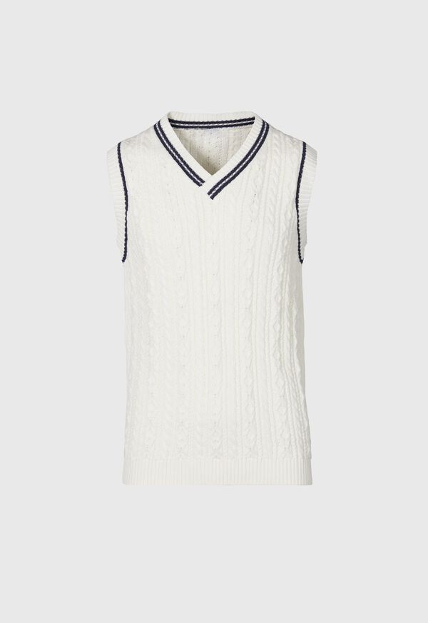 Paul Stuart Tennis Vest White | AU_PAUL18405